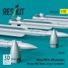RESKIT RS32-0550 Matra MICA-EM missiles (4 pcs) (3D Printed) 1/32